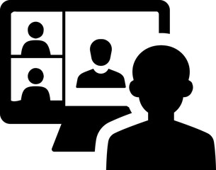 Online Meeting or Classroom Icon