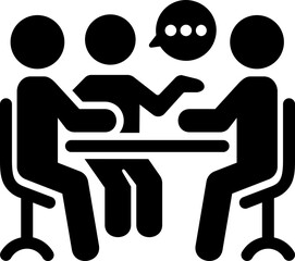 People around the table icon