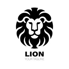 Elegant Lion Logo Vector Design on White Background