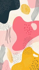 Colorful abstract art digital design layered pastel tones modern aesthetic bold shapes and gradients