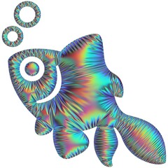 Fisch changierend im Profil