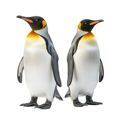 Fototapeta premium Majestic King Penguins: A Pair of Antarctic Icons