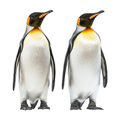 Obraz premium Majestic King Penguins: A Pair of Antarctic Emperors