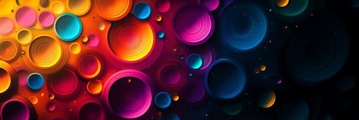 Vibrant Abstract Sphere Mosaic 