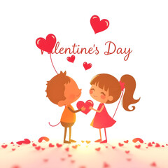 A loving couple sharing a heart-shaped moment.