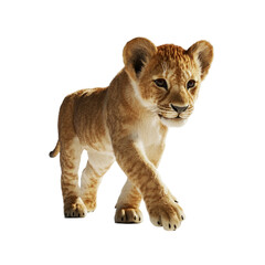 Obraz premium Adorable Lion Cub Walking