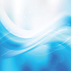 Blue White Wave Background Vector
