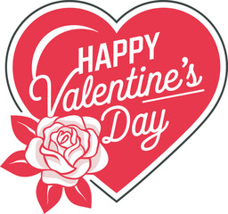 A Vector Design of Happy Valentine's Day greeting cards with white background, love greeting cards for the couple