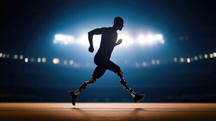 Fototapeta premium Inspirational Athlete with Prosthetic Limb