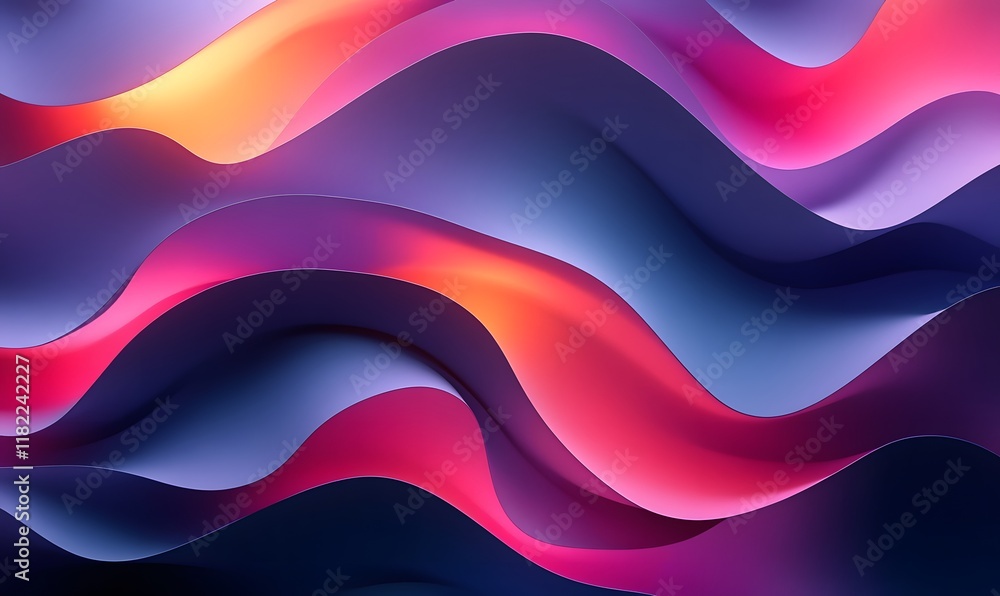 Poster a seamless gradient of geometric shapes, with smooth transitions in color and depth