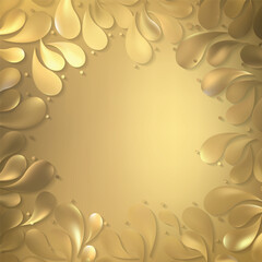Gold Arc Drop Background Design