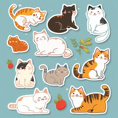 Whimsical cat illustrations