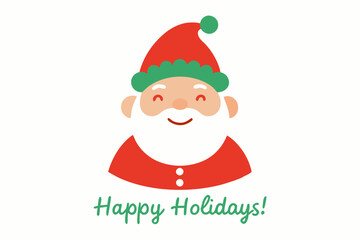 santa claus with christmas tree