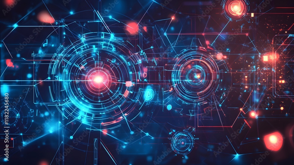 Poster dynamic energy flow visualizations digital space abstract art futuristic environment high-tech viewp
