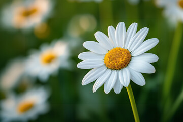 Obraz premium Close-up of white daisy bushes blooming outdoors