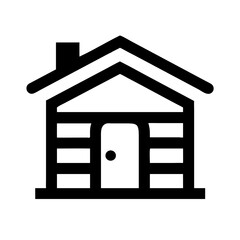 cabin home icon design
