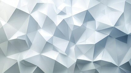 Fototapeta premium Abstract Low Poly Silver Texture Geometric, Facet, 3D Render, White, Grey Geometric background, Low poly