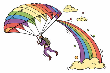 rainbow and parachute
