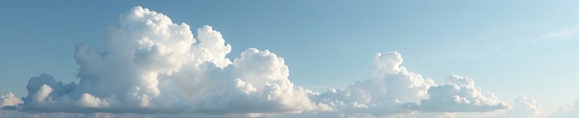 Fototapeta premium Grey clouds dominate the sky with a few puffy white clouds, vast, clouds