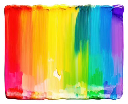 PNG Rainbow flat paint brush stroke rectangle purple