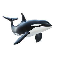Naklejka premium Majestic Orca Whale: A 3D Render of a Killer Whale