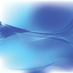 Cobalt Blue Curved Lines Background Template