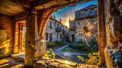 Fototapeta premium Urban Exploration Photography: Abandoned Building in Provence, France - June 25, 2022