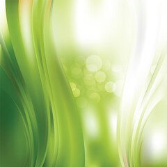 Abstract Green and White Vertical Wave Background