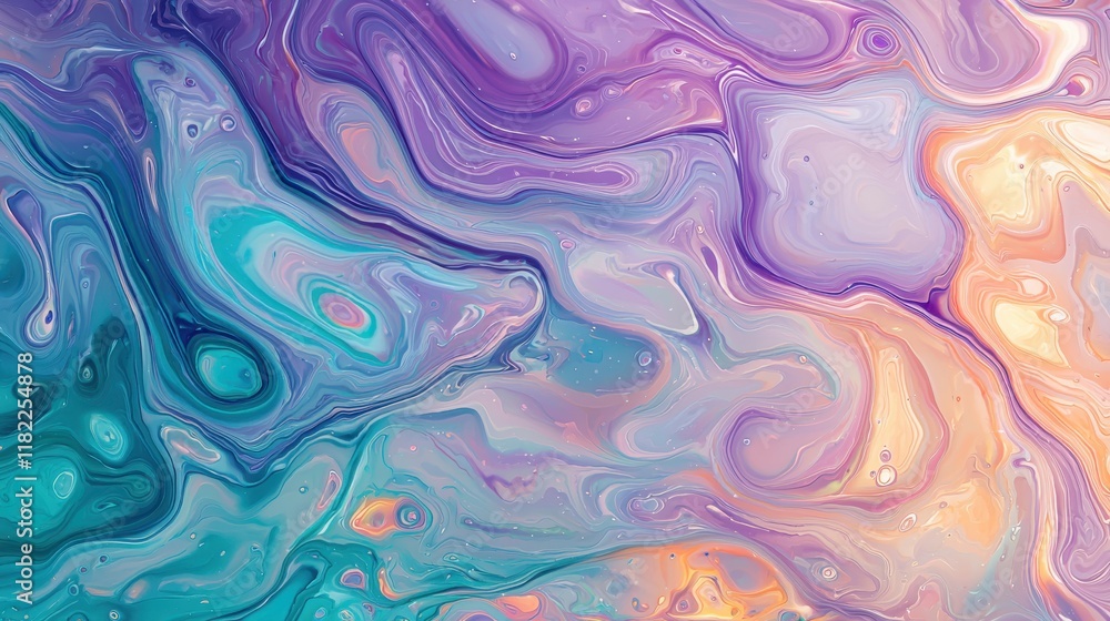 Poster dynamic pastel gradient abstract art digital creation high-resolution modern design vibrant colors