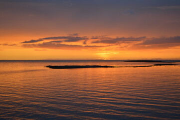 Obraz premium Beautiful Icelandic sunset 