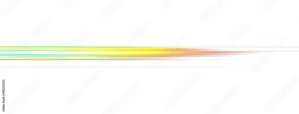 Poster neon green horizontal speed lines. laser lines of light. horizontal neon light. glowing stripes. las