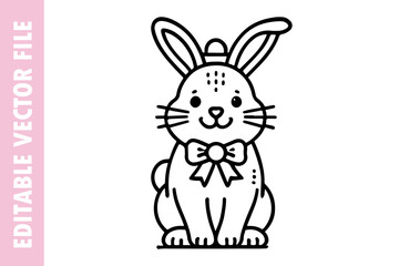 Easter bunny cut vector design