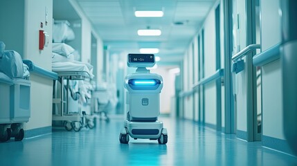 Autonomous Medical Robot Navigating Modern Hospital Hallway with Advanced Technology