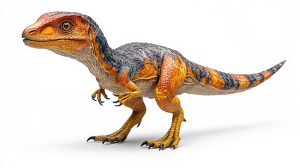 Naklejka premium Swift Predatory Dinosaur in Focus. Generative AI