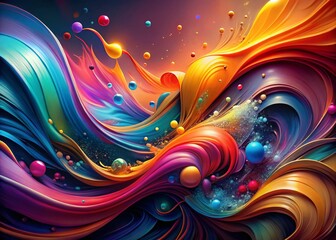 Vibrant Abstract Digital Art: Creative Colorful Design Inspiration