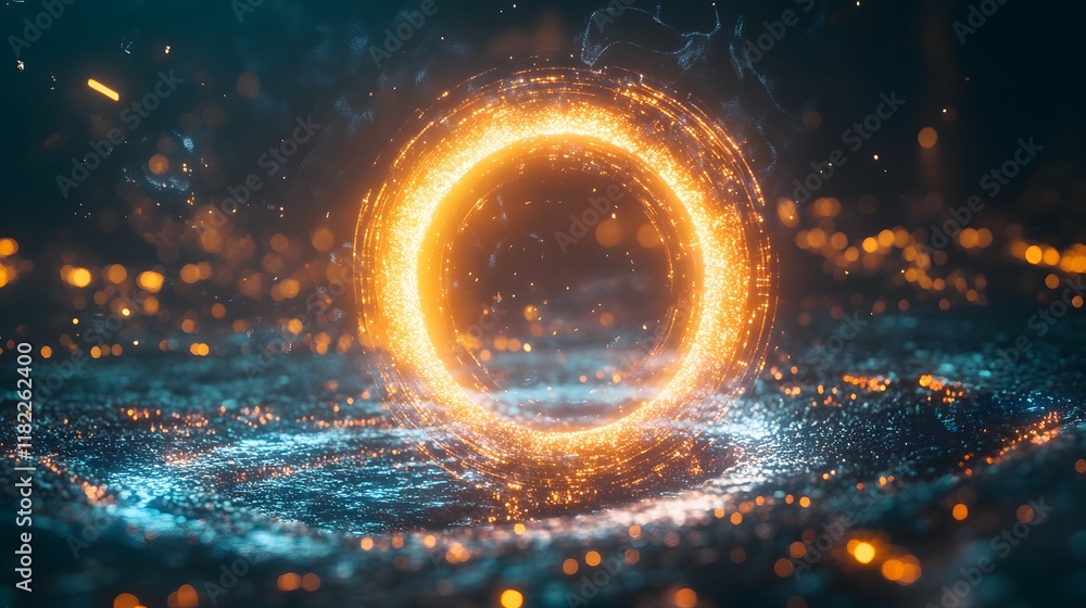 Poster dynamic energy burst abstract setting digital art illuminated environment close-up view futuristic c