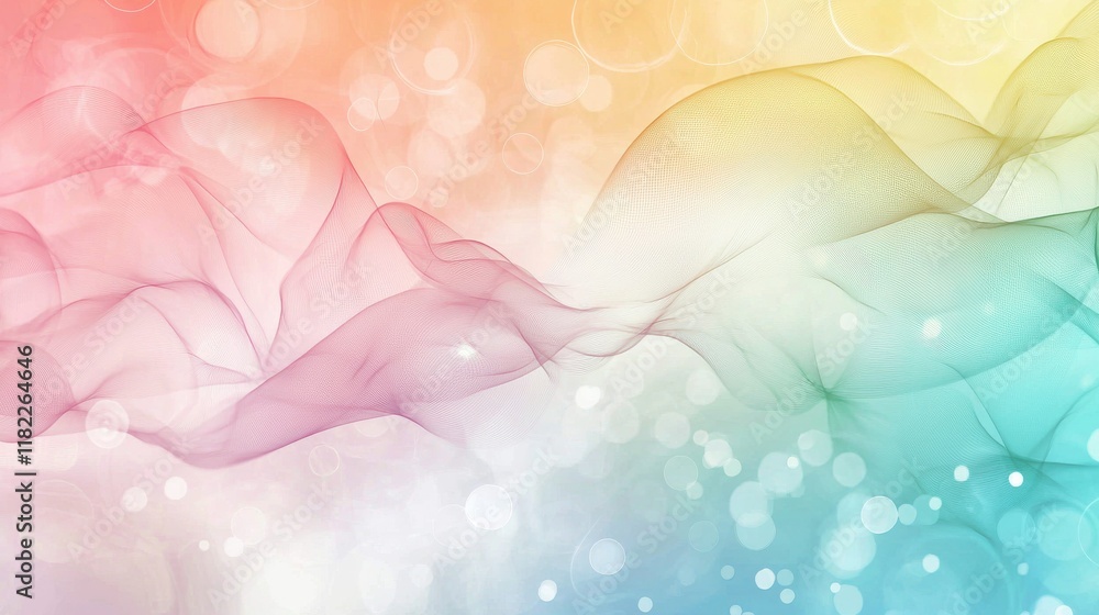 Poster elegant pastel gradient design with soft tones minimalist flowing shapes digital art abstract aesthe