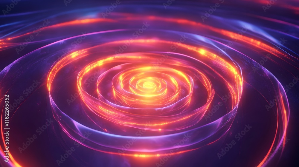 Poster dynamic energy swirls abstract design graphic art digital environment close-up view light and motion