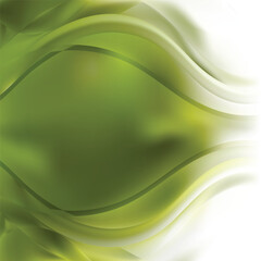Abstract Green Wave Design Background