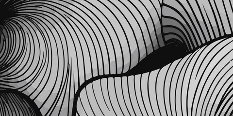 Beautiful black and white background design with flowing black and white lines. A wall background with a vibrant black and white color of the world, lovingly made of a group of lines. black and white