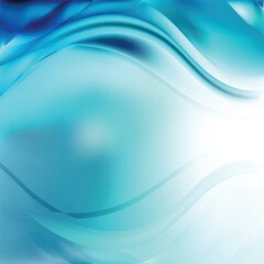 Turquoise Blue Wave Background Template