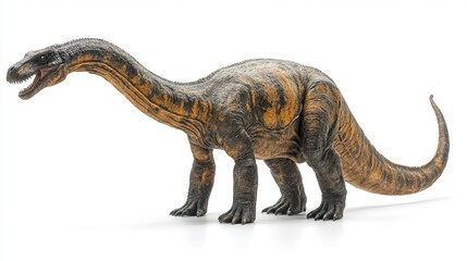 Mokele-Mbembe Cryptid Dinosaur on White Background. Generative AI