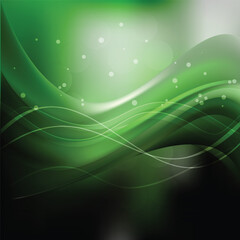 Black Green Wave Background Template