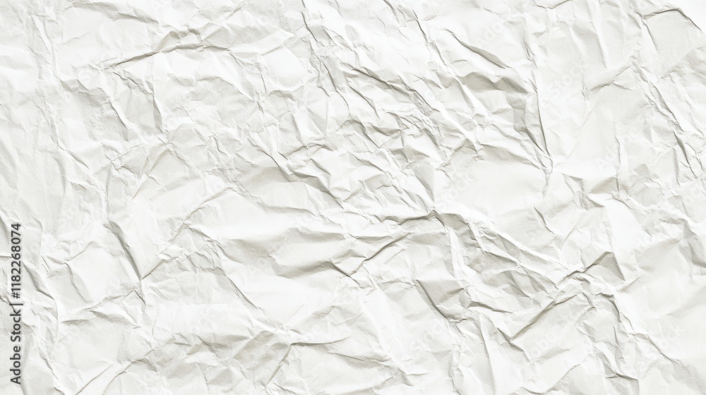 Poster elegant white crumpled paper texture soft lighting background design minimalist style high resolutio