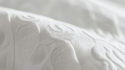 Obraz premium Elegant white embossed patterns showcase luxurious minimalism high resolution premium branding soft textures