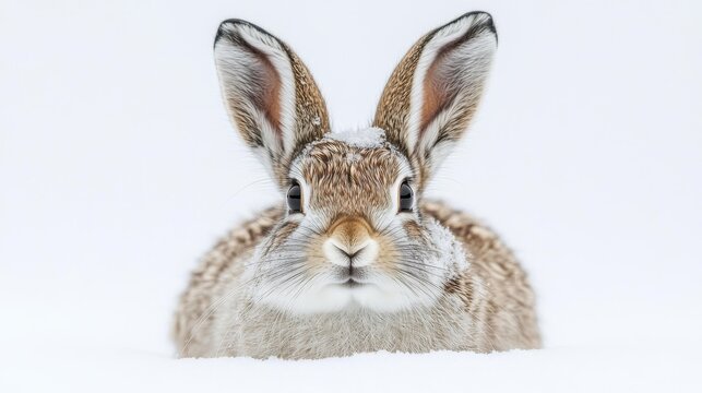 Mythical Jackalope on White Background. Generative AI