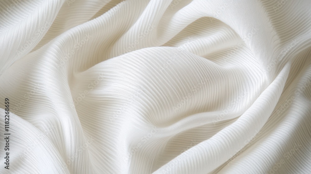 Poster elegant white fabric texture background with soft folds high resolution clean design for banners and