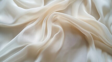 Obraz premium Elegant white silk fabric texture premium design showcase soft lighting glossy reflections high-end presentation