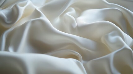 Obraz premium Elegant white silk texture premium branding soft folds seamless finish luxurious environment close-up view visual concept