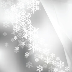 Abstract Light Gray Christmas Snowflakes Background